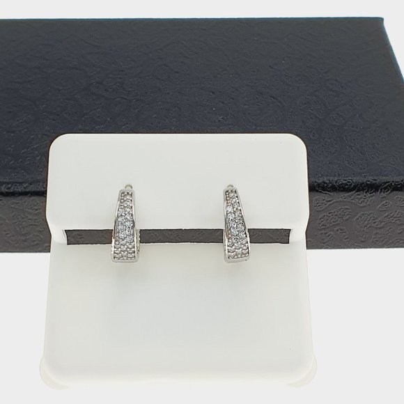 "925 sterling silver luxury CZ earrings for women/girls, Best for RJUS2224 - Picture 9 of 10